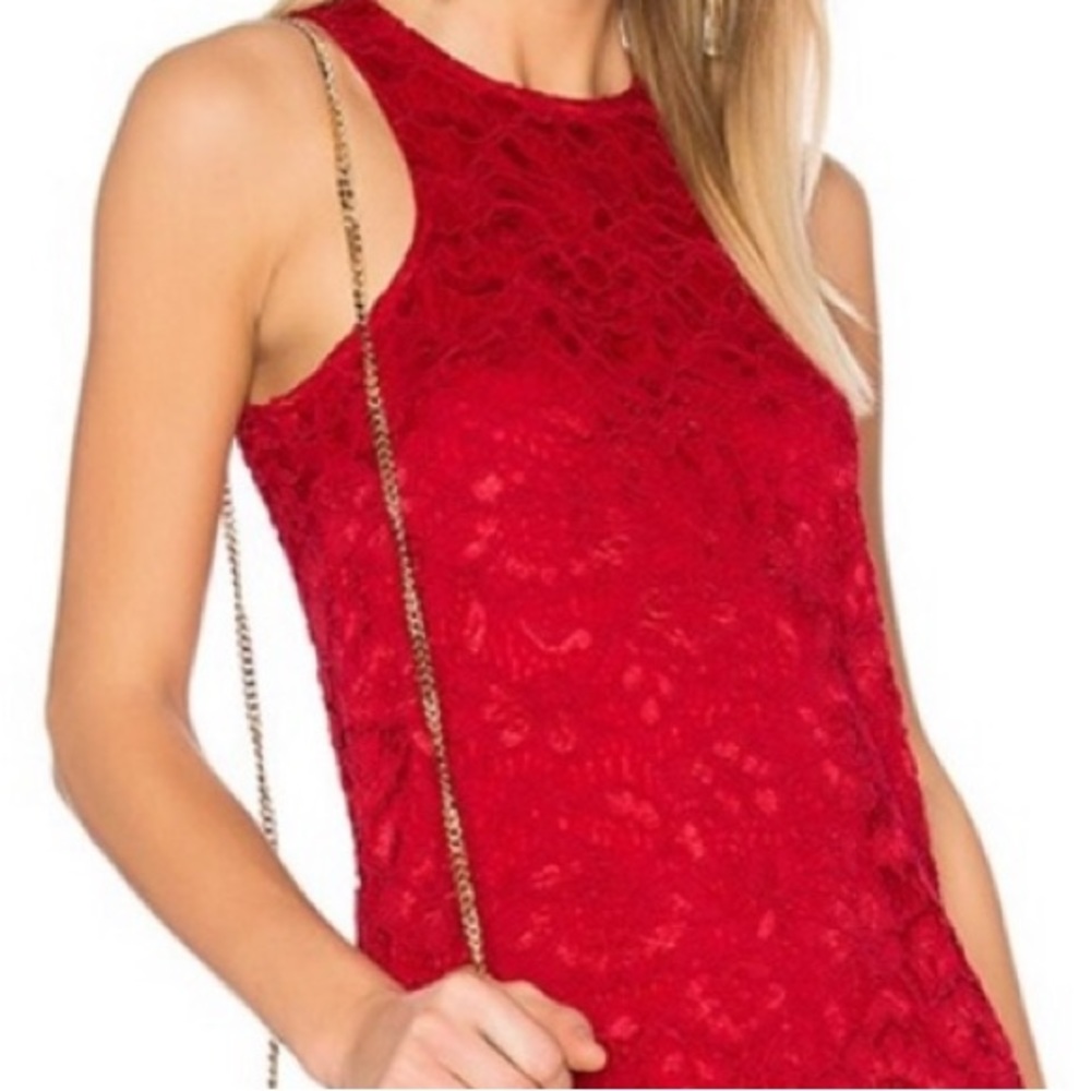[Lovers + Friends] Red Lace Party Dress-Large